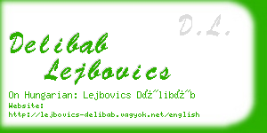 delibab lejbovics business card